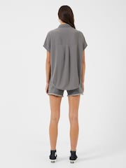 French Connection Grey Crepe Light Sleeveless Popover Shirt - Image 2 of 4