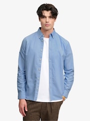Azul claro - Camisa de manga larga Oxford preppy de Superdry - Imagen 1 de 6