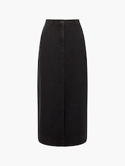French Connection Black 100% Cotton Denver Midaxi Skirt - Image 4 of 4