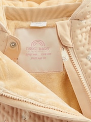Tan Brown/Buttermilk Lightweight Baby Cosy Lined Textured Coat (0mths-2yrs) - Image 3 of 3