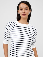 French Connection White 100% Cotton Jumper - Image 1 of 4