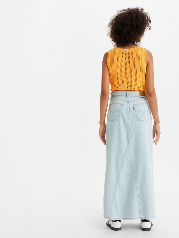 Levi's® Blue Midi Denim Skirt - Image 2 of 7 Levi's® Blue Midi Denim Skirt - Image 2 of 7