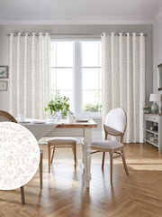 Laura Ashley Dove Grey Aria Made to Measure 100% Cotton Curtains - Image 1 of 9