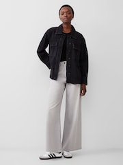 French Connection Black 100% Cotton Oversized Denver Denim Shirt - Image 1 of 4