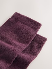 Burgundy Red - Thermal Fleece Knee High Socks 2 Pack - Larawan 4 ng 5