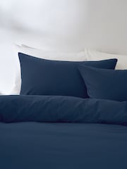 Navy Blue Non Iron Simply Soft Microfibre Duvet Cover and Pillowcase Set - Image 2 of 4