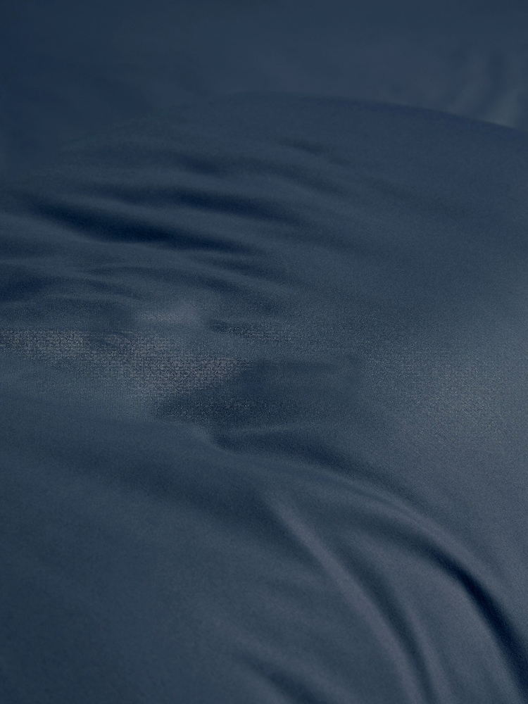Navy Blue Non Iron Simply Soft Microfibre Duvet Cover and Pillowcase Set - Image 4 of 4
