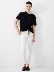French Connection White Soft Stretch High Rise Skinny Trousers - Image 2 of 4