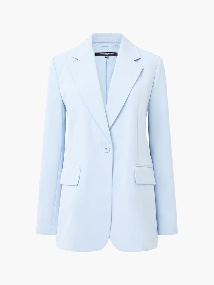 French Connection Blue Harrie Suiting Single Breasted Jacket - Image 4 of 4