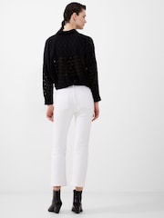 French Connection White Stretch Ankle Bootcut Jeans - Image 2 of 4