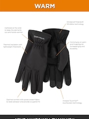 Totes Black Ladies Manzella Warmest Gloves - Image 3 of 4