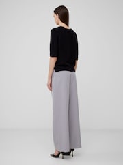 French Connection Black 100% Cotton Short Sleeve Lily Mozart Jumper - Image 2 of 4