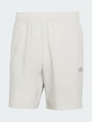 adidas Originals White Tech Trefoil Essentials Polyester Shorts - Image 7 of 7