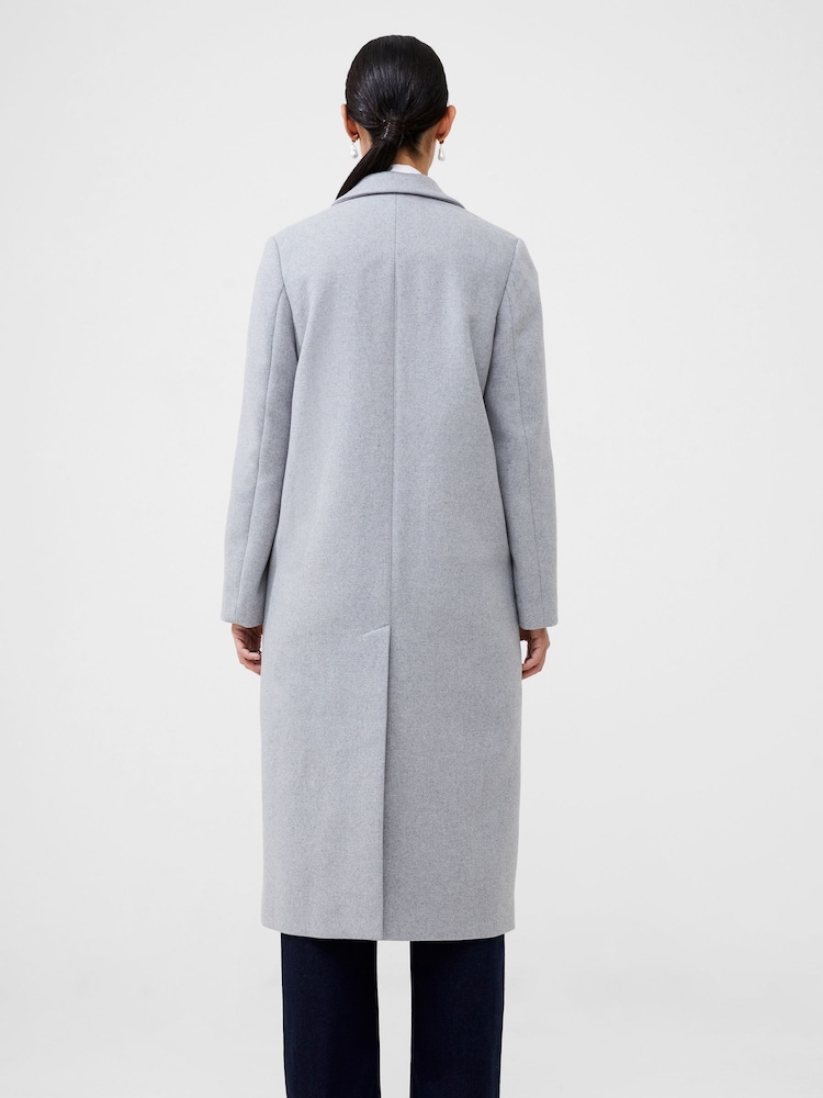 French Connection Grey Fawn Felt Coat - Image 3 of 4