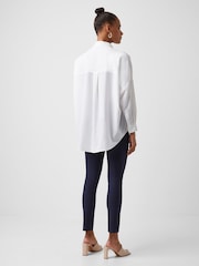 French Connection White Rhodes Recycled Crepe Popover Blouse - Image 2 of 4