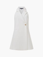 French Connection White Whisper Halter Blazer Dress - Image 4 of 4