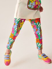 Little Bird by Jools Oliver Pink Happy 100% Cotton T-Shirt and Leggings Set - Image 5 of 13