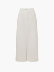 French Connection Cream 100% Cotton Denver Midaxi Skirt - Image 4 of 4