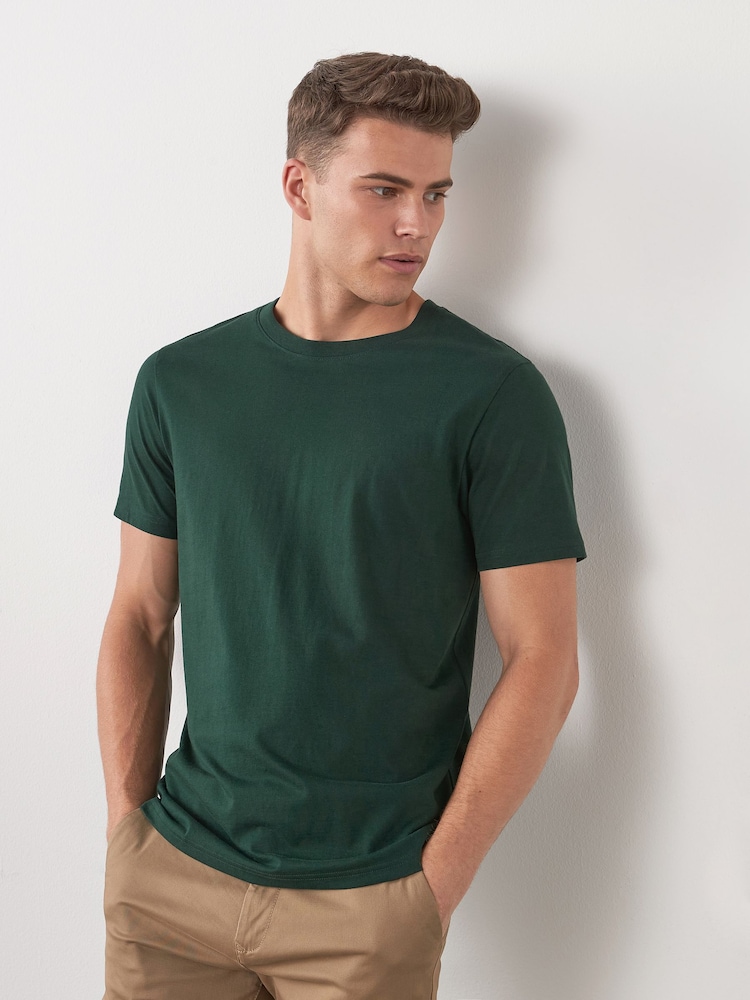 Green Bottle Regular Fit Essential Crew Neck T-Shirt - Image 1 of 7