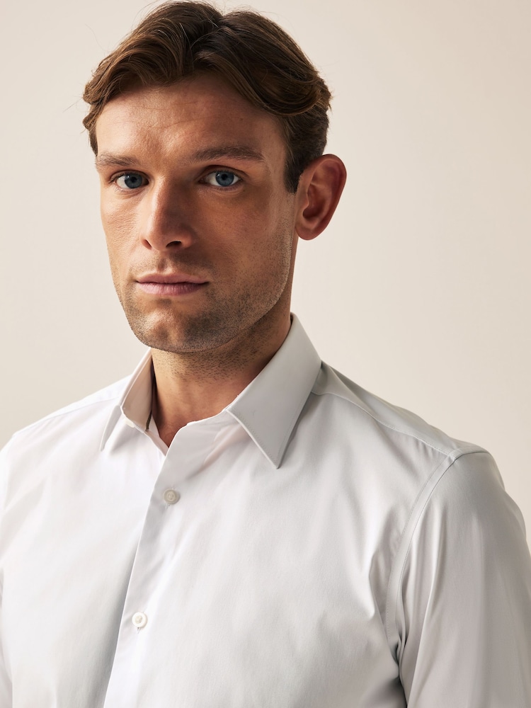 Белый - Зауженный крой - Рубашка Four Way Стрейчевый Motionflex Shirt - Изображение 1 из 7 Белый - Зауженный крой - Рубашка Four Way Стрейчевый Motionflex Shirt - Изображение 1 из 7