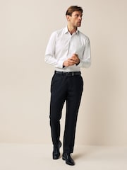 White Slim Fit Four Way Stretch Shirt - Image 2 of 7