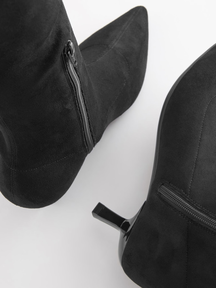 Black Forever Comfort® Knee High Stretch Sock Heel Boots - Image 7 of 7