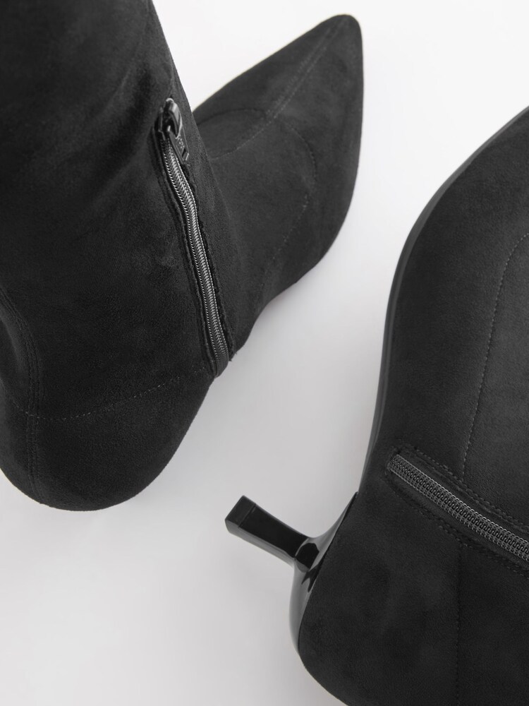 Black Forever Comfort® Knee High Stretch Sock Heel Boots - Image 7 of 7 Black Forever Comfort® Knee High Stretch Sock Heel Boots - Image 7 of 7