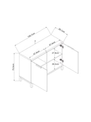 Dark Bronx Oak Effect Small Sideboard - Image 11 of 11