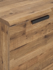 Dark Bronx Oak Effect Small Sideboard - Image 6 of 11