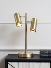 Libra Interiors Bronze Stukeley Double Light Desk Lamp - Image 1 of 4