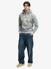 Grå - Superdry Athletic Essentials-hettegenser - Bilde 3 av 4