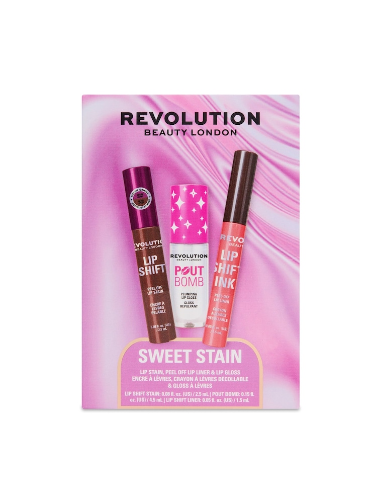 Revolution Sweet Stain Lip Trio (20% Saving) - Image 1 of 4 Revolution Sweet Stain Lip Trio (20% Saving) - Image 1 of 4