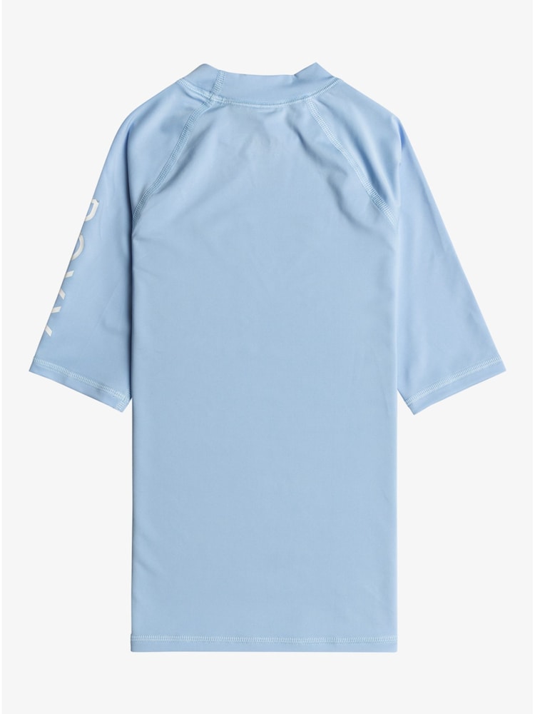 Hellblau - Roxy Mädchen Kurzärmeliges Sonnenschutz-Shirt mit Herzlogo - Bild 2 von 2