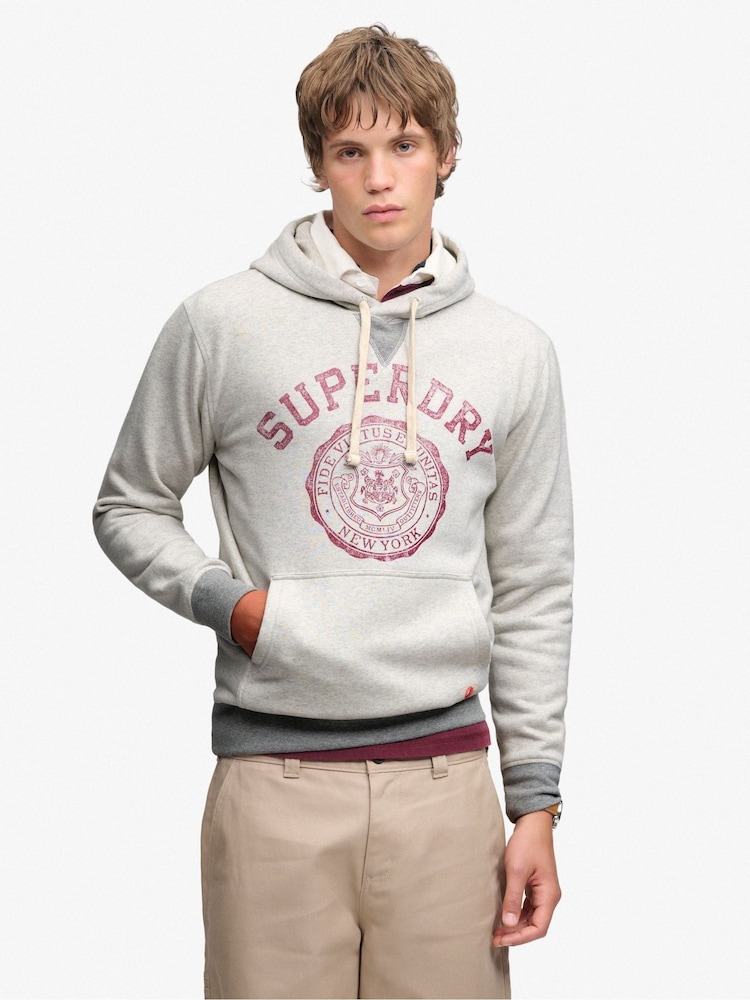 Hvit - Superdry Athletic Essentials-hettegenser - Bilde 1 av 6