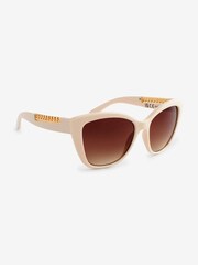 Cream Chain Detail Cat Eye Sunglasses - Image 3 of 6