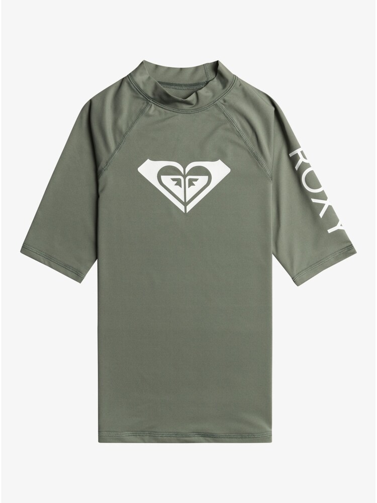 Grün - Roxy Mädchen Kurzärmeliges Sonnenschutz-Shirt mit Herzlogo - Bild 1 von 2