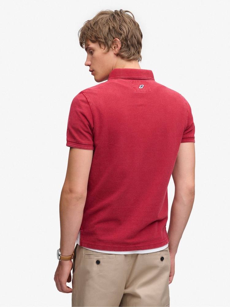 Rojo - Polo de piqué clásico de Superdry - Imagen 2 de 5