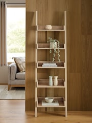 Light Bronx Oak Effect Ladder Shelf - Image 2 of 10