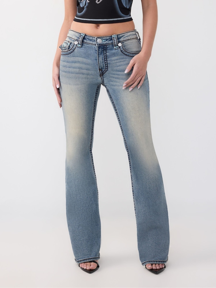 True Religion Blue Becca Mid Rise Bootcut Super T Jeans - Image 1 of 6 True Religion Blue Becca Mid Rise Bootcut Super T Jeans - Image 1 of 6