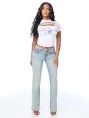 True Religion Black Buddha Ruched Cut Out Top - Image 2 of 4