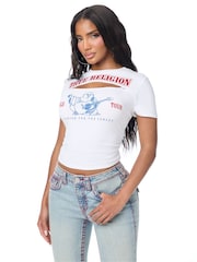 True Religion Black Buddha Ruched Cut Out Top - Image 3 of 4