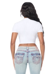 True Religion Black Buddha Ruched Cut Out Top - Image 4 of 4