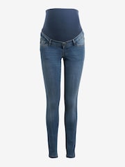 VERO MODA Blue Maternity Over The Bump Stretch Comfort Skinny Jeans - Image 6 of 7
