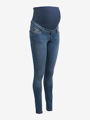 VERO MODA Blue Maternity Over The Bump Stretch Comfort Skinny Jeans - Image 7 of 7