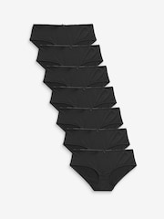 Black Short Microfibre Knickers 7 Pack - Image 1 of 4