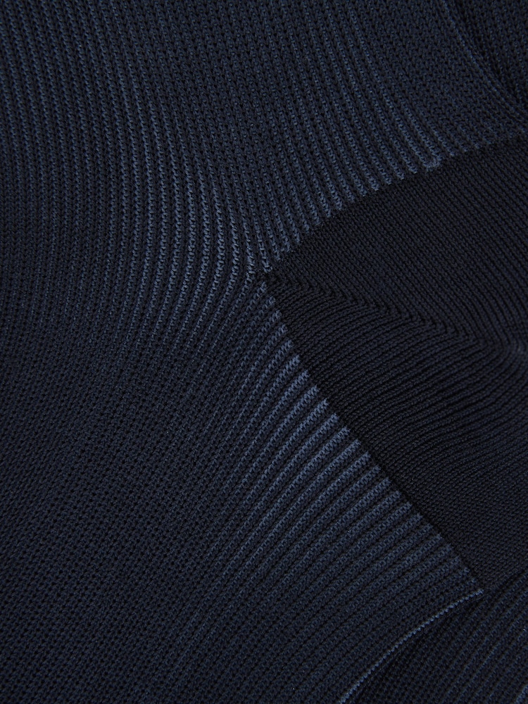Reiss Navy Cory Two Tone Cotton Socks - Image 3 of 3