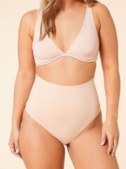 ETAM Cream Power By ETAM High Waist Medium Control Shaping Thong - Image 4 of 5