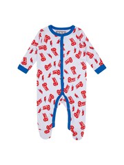 Amplified Baby David Bowie 100% Cotton White Sleepsuit Set - Image 1 of 4