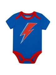 Amplified Baby David Bowie 100% Cotton White Sleepsuit Set - Image 2 of 4
