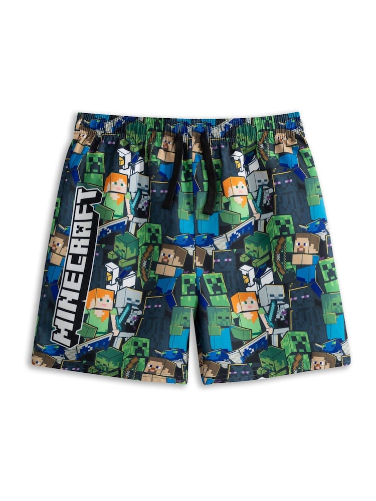 Vanilla Underground Green Minecraft Swim Shorts - Image 3 of 3 Vanilla Underground Green Minecraft Swim Shorts - Image 3 of 3